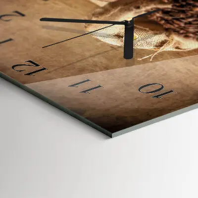 Wanduhr mit motiv quadratisch Kaffee