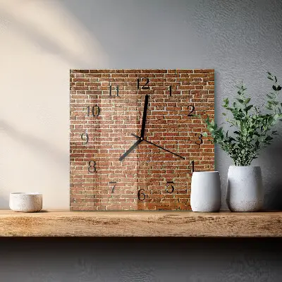 Quadratische wanduhr modern Ziegel