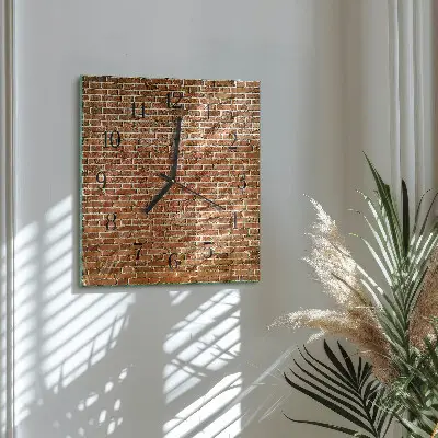 Quadratische wanduhr modern Ziegel