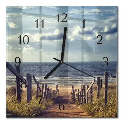 Wanduhr mit motiv quadratisch Strand Meer