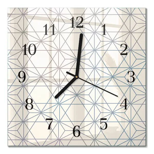 Quadratische wanduhr modern Geometrisches Muster