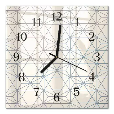 Quadratische wanduhr modern Geometrisches Muster