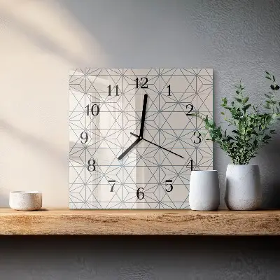 Quadratische wanduhr modern Geometrisches Muster