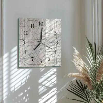 Quadratische wanduhr modern Geometrisches Muster