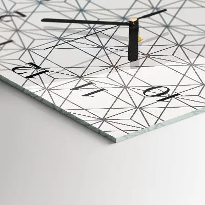 Quadratische wanduhr modern Geometrisches Muster