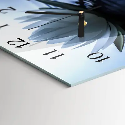 Quadratische wanduhr modern Seerose