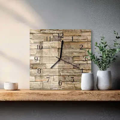 Glasuhr quadratisch Wand