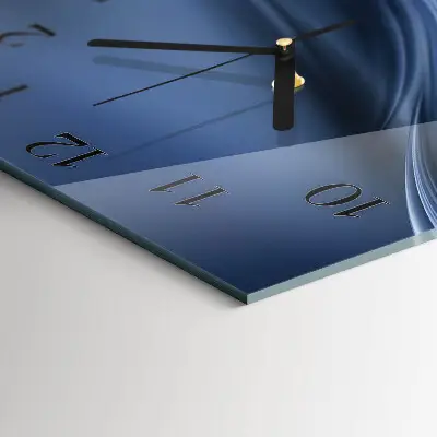 Moderne wanduhr quadratisch Blaue Wellen