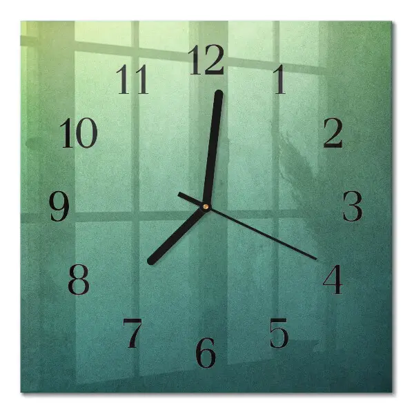 Quadratische wanduhr modern Grüner Farbverlauf