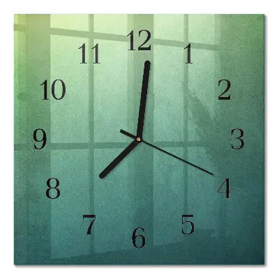Quadratische wanduhr modern Grüner Farbverlauf