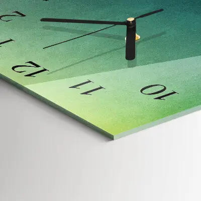 Quadratische wanduhr modern Grüner Farbverlauf