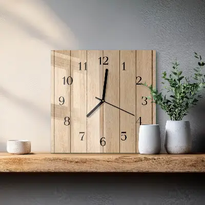 Moderne wanduhr quadratisch Holz