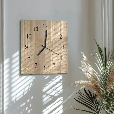 Moderne wanduhr quadratisch Holz