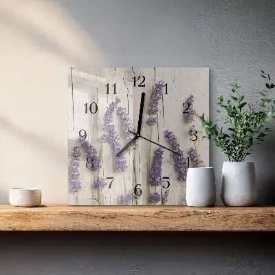 Moderne wanduhr quadratisch Lavendel