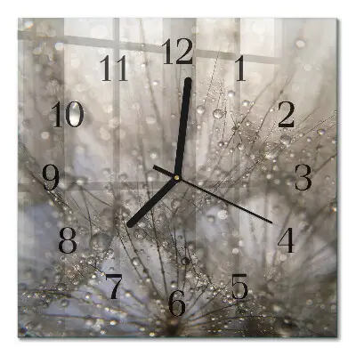 Wanduhr mit motiv quadratisch Tautropfen
