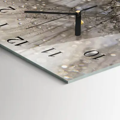 Wanduhr mit motiv quadratisch Tautropfen
