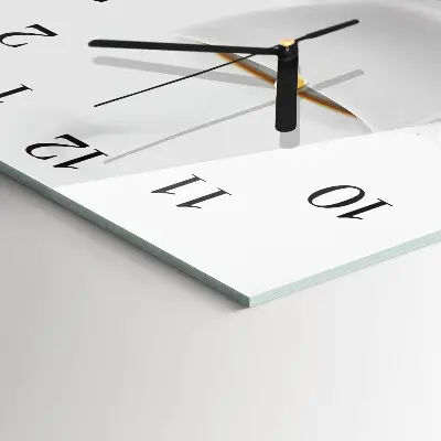 Quadratische wanduhr Eine Tasse Kaffee