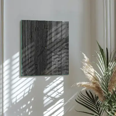 Quadratische wanduhr modern Holz