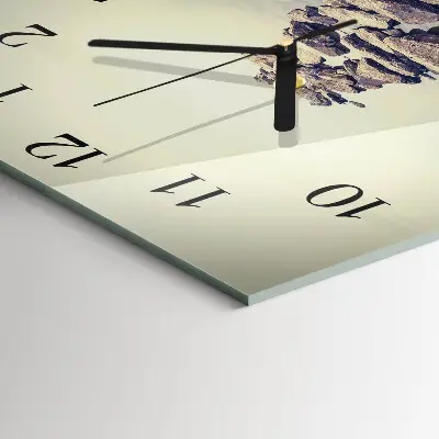 Quadratische wanduhr Flussufer