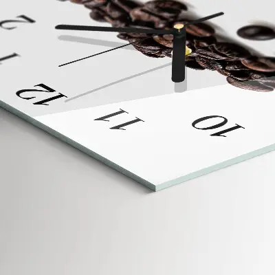 Wanduhr mit motiv quadratisch Kaffeebohnen