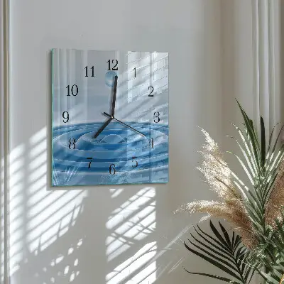 Quadratische wanduhr Wasser