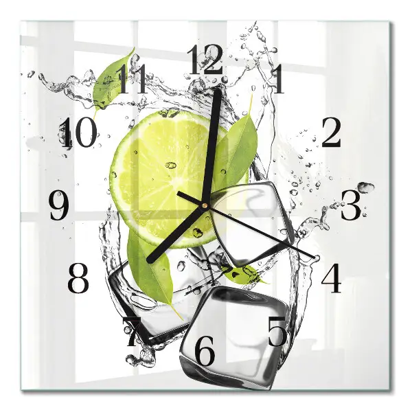 Quadratische wanduhr Kalziumkarbonat