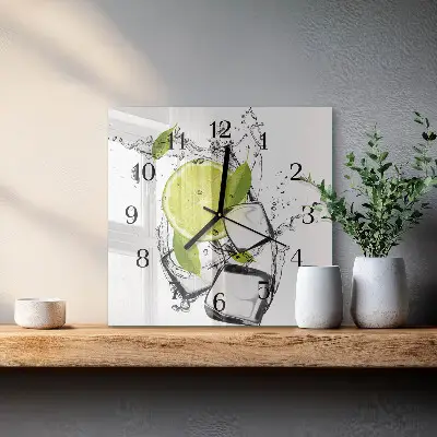 Quadratische wanduhr Kalziumkarbonat
