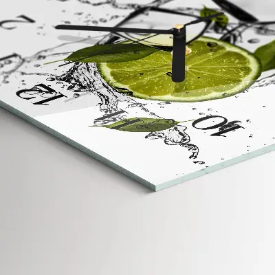 Quadratische wanduhr Kalziumkarbonat
