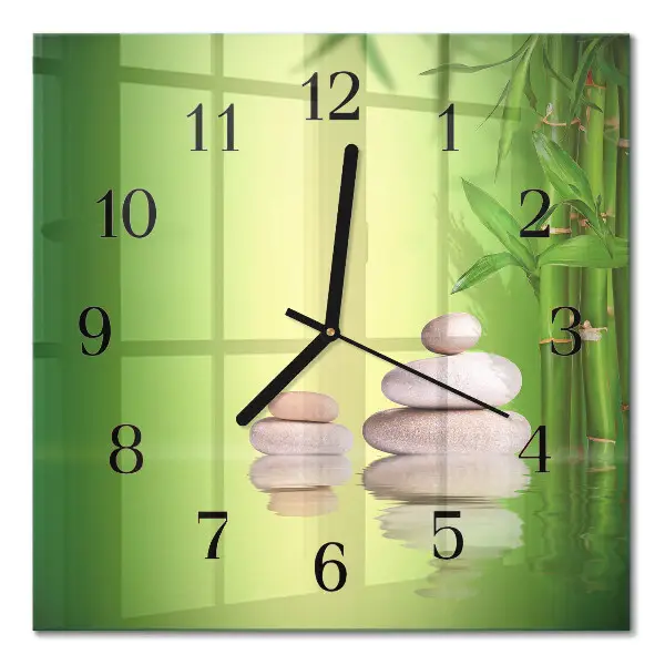 Moderne wanduhr quadratisch Zen-Steine