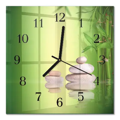 Moderne wanduhr quadratisch Zen-Steine