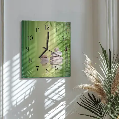Moderne wanduhr quadratisch Zen-Steine