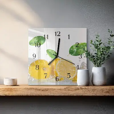 Wanduhr mit motiv quadratisch Zitrusfrüchte