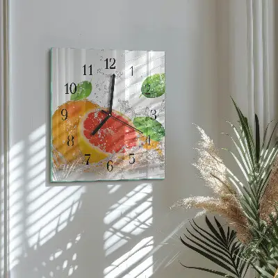 Quadratische wanduhr modern Grapefruit