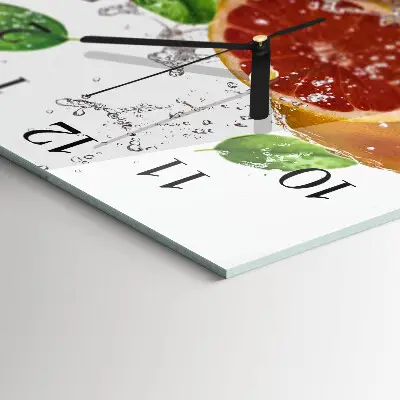 Quadratische wanduhr modern Grapefruit
