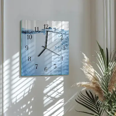 Moderne wanduhr quadratisch Wasser