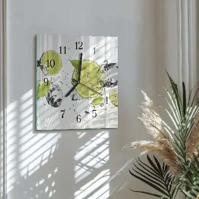 Quadratische wanduhr modern Kalziumkarbonat