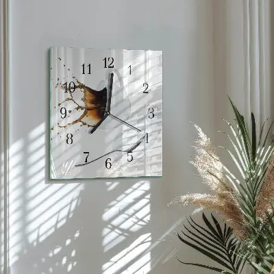 Wanduhr mit motiv quadratisch Eine Tasse Kaffee