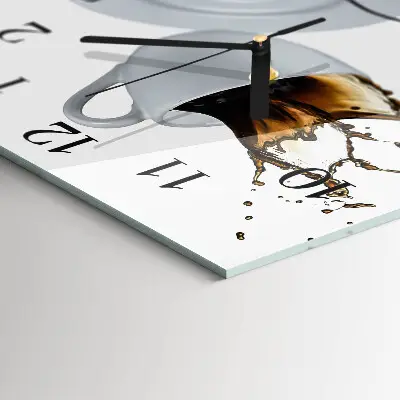 Wanduhr mit motiv quadratisch Eine Tasse Kaffee