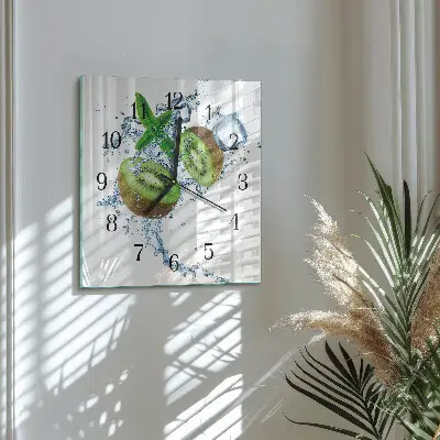 Glasuhr quadratisch Ziegelmauer