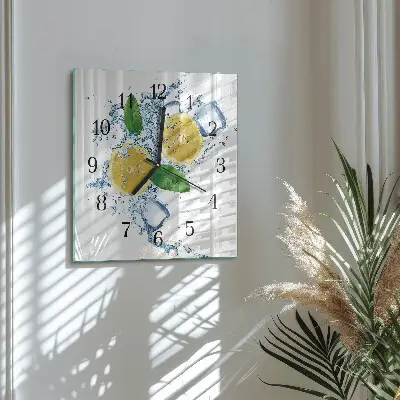 Moderne wanduhr quadratisch Zitrusfrüchte
