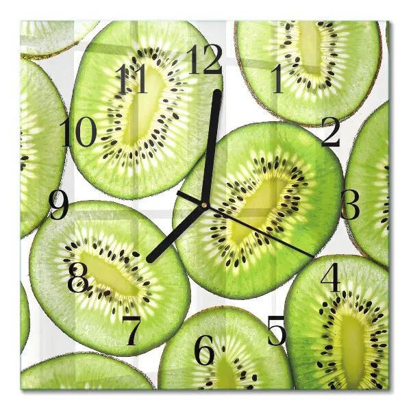 Quadratische wanduhr modern Kiwi