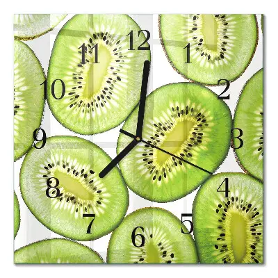 Quadratische wanduhr modern Kiwi