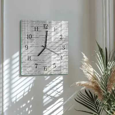 Wanduhr mit motiv quadratisch Ziegelmauer