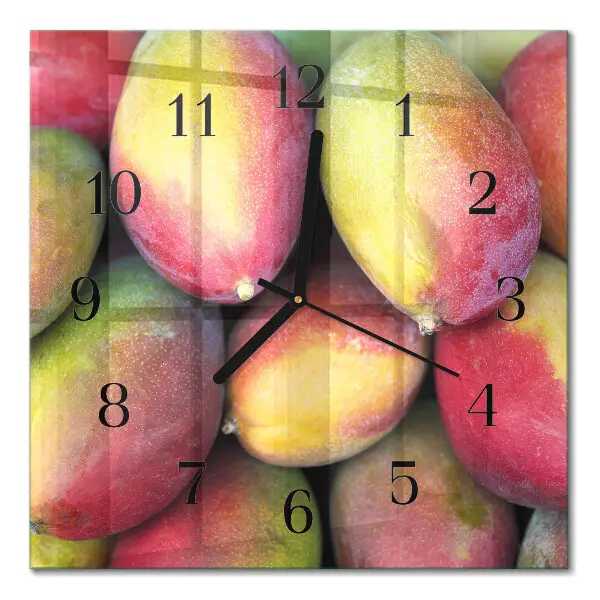 Moderne wanduhr quadratisch Obst