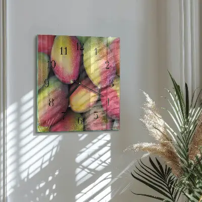 Moderne wanduhr quadratisch Obst