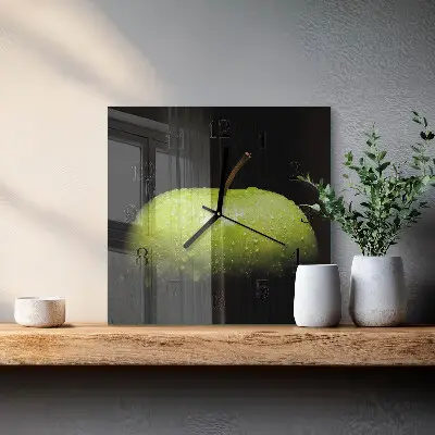 Moderne wanduhr quadratisch Apfel