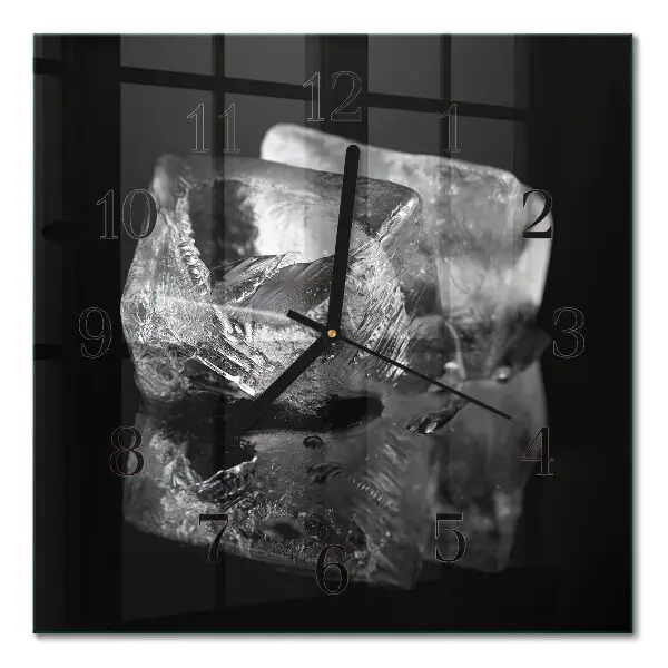 Quadratische wanduhr modern Eiswürfel