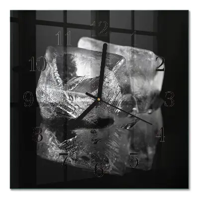 Quadratische wanduhr modern Eiswürfel