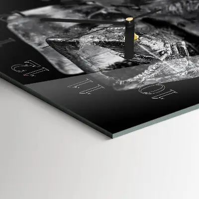 Quadratische wanduhr modern Eiswürfel