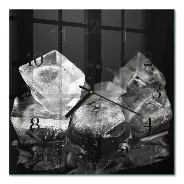 Glasuhr quadratisch Eiswürfel